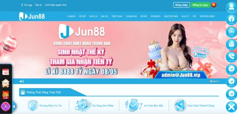 JUN88 - Website thưởng freebet giá trị cao